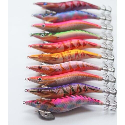 10 Pcs Luminous Saltwater Squid Jig Cuttlefish Fishing Lure Bait Tackle with Hook