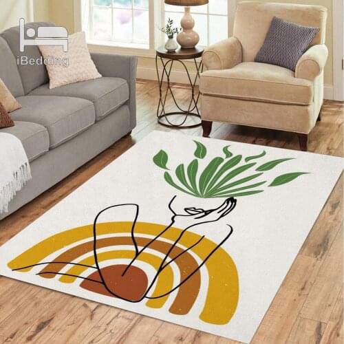 Nordic Simple Fashion Carpet for Living Room Sofa Coffee Table Area Rugs Abstract Art Shaggy Bedroom Rug Non-slip Floor Yoga Mat