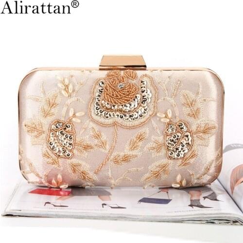 Luxury Sequin Embroidered Evening Clutch Bags For Women 2021 Fashion Brand Ladies Chain Shoulder Messenger Bag Coin Purse