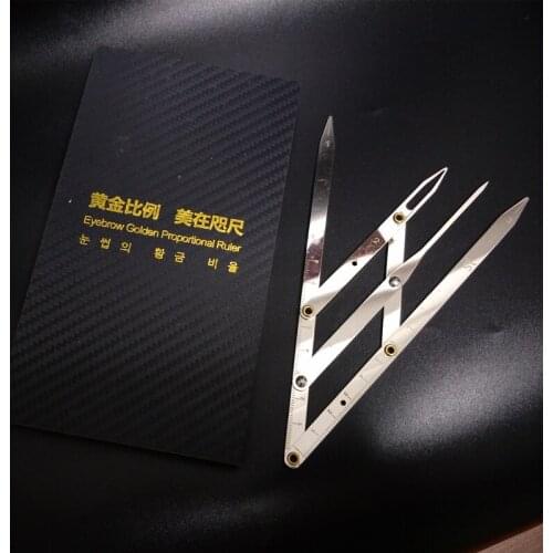 Stainless steel Golden Ratio CALIPERS Eyebrow Microblading Permanent Makeup Ruler Measure Tool Mean Golden Eyebrow