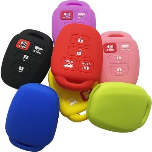 Silica Gel Car Key Cover Case For Toyota Camry 2019 Rav4 2018 Corolla 2016 Tacoma Vios Prius C Highlander Accessories Key Cover