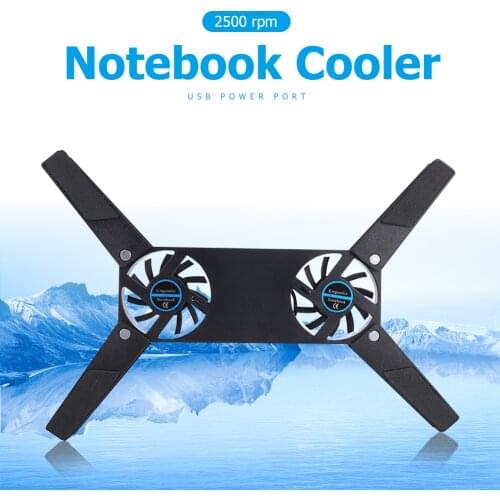 Foldable Laptop Desk Support Notebook Computer Stand Holder with Dual Cooling Fans For 10-17" PC Laptop PC Computer
