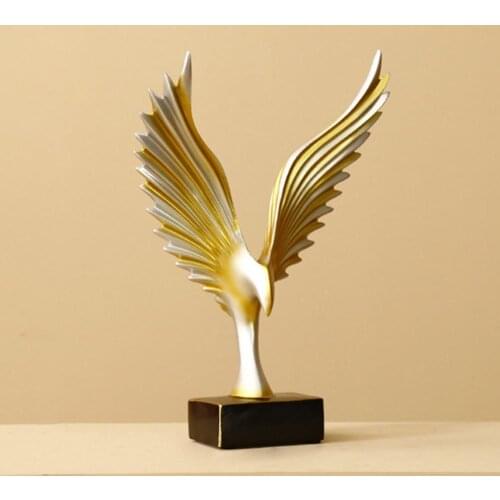 Bird Wing Statue Resin Figurine Sculpture Garden Office Home Desktop Home Decoration