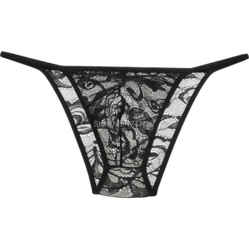 Mens Lace Rope Bikini Brief Male Floral Branch Gay Sissy Pouch Mini Briefs Underwear Short Pants