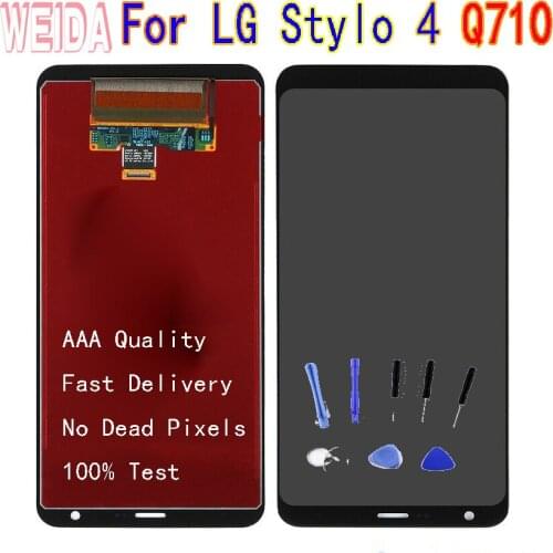 Weida 6.2” For LG Stylo 4 Q710 Q710CS Q710MS LCD Display Touch Screen Digitizer Assembly With Frame with free tool