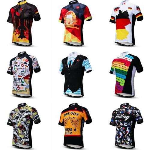 Weimostar German Men Summer Cycling Jersey Short Sleeve Bike Clothing MTB Shirts Ropa ciclismo Maillot Bicycle Jersey