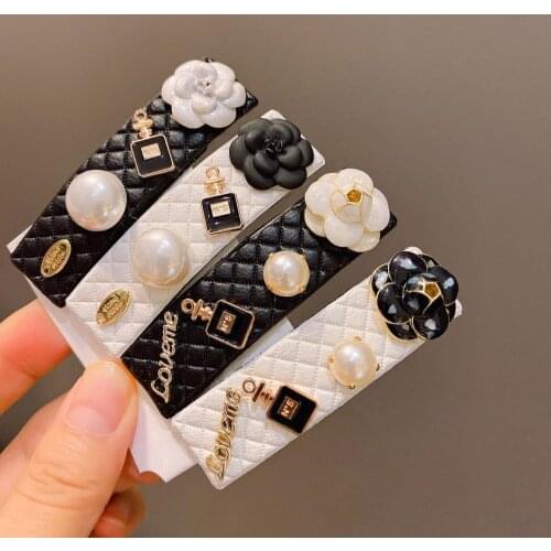 Fashion camellia flowers Hair Barrette Hair Clip Hairpin Girl Shining pearls Hair Accessories Women Headdress Wholesale