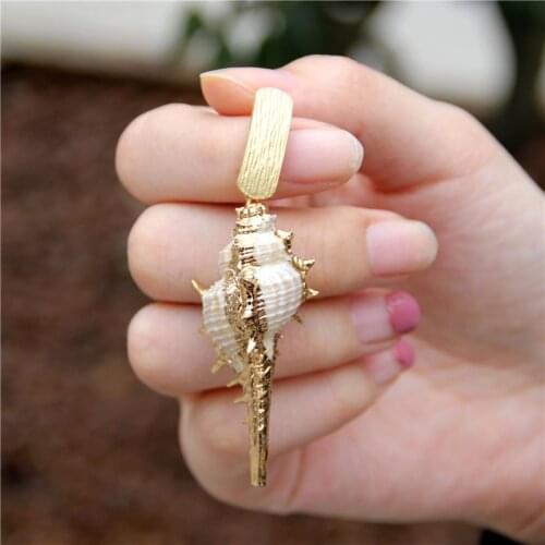 Seashell earrings for women Conch Dangle Drop Earrings geometric Bohemia Natural Shell Vintage earrings wedding Women Earrings