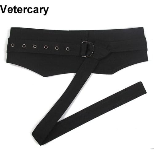 Woman Belt Wide Black cloth Belts All Match soft Cummerbund Solid Knotted double Buckle Corset waistbands For Dress Slim Apricot