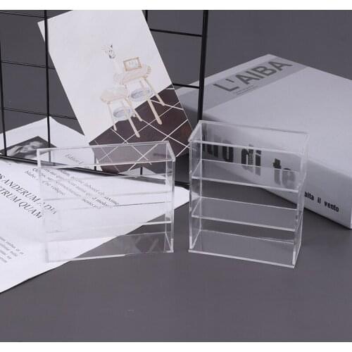 1/12 Dollhouse Miniature Acrylic Display Case Cupboard Showcase Display Shelf Doll House Accessories