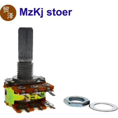 5PCS New WH148 20MM Duplex Potentiometer B1K 2K 5K 10K 20K 50K 100K 500K 1M DIP6