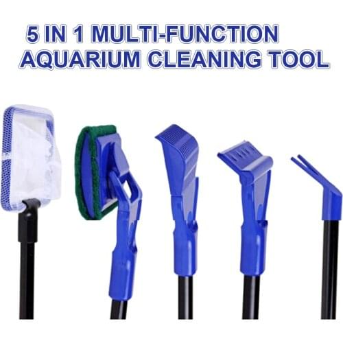 5 In 1 Multi-Function Aquarium Fish Tank Cleaning Tool Package Discount Aquarium Cleaning Set