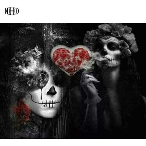 Diy Diamond Painting Cross Stitch Kits Full square/round Diamond Embroidery Women smoking Needlework Diamond Mosaic Home Decor