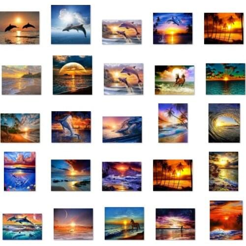 C24083 Sunset Wave cross stitch kit people 18ct 14ct 11ct count canvas stitches embroidery DIY handmade needlework