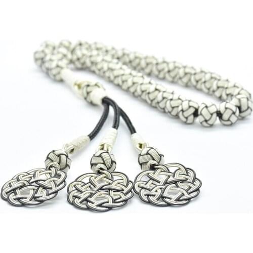 Rosary 1000k Silver Hand braid Trabzon Kazaziye Silver Rosary (Tasbih)
