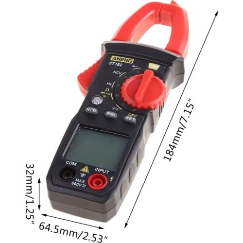 50LB ST182 Digital Clamp Meter AC Current Multimeter DC/AC Voltage Ammeter Voltage Tester Amp Hz Capacitance NCV Ohm Test