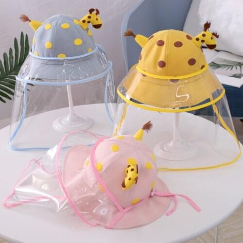 Childrens Basin Anti-droplet Waterproof Baby Hat Anti-saliva Kids Fishermans Cotton Cap Giraffe Baby Sun Hat Fashion