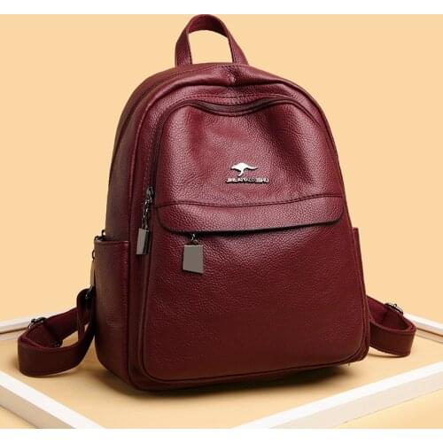 Designer Brand Luxury Womens Bags 2021 Fashionable Simple Multifunctional Lady Backpack Large-Capacity Soft Leather Female Bag