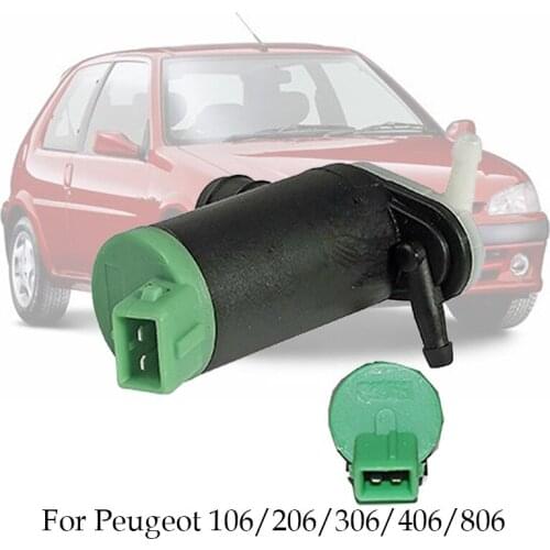 For Peugeot 106 206 306 406 806 Partner Twin Outlet Citroen AX Windscreen Washer Pump 7643445 643460 9612358180