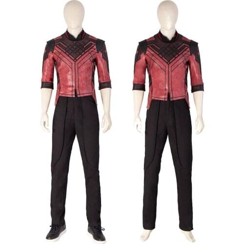 Adult Men Superhero Shang Qi Clothes Cosplay Costume Outfit Halloween Party Full Props Suit