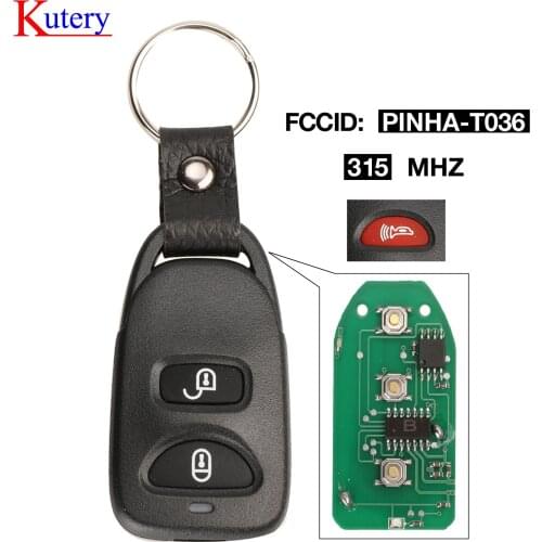 Kutery 2Buttons - Panic 315Mhz For HYUNDAI Tucson Santa Fe Elantra 2005 2006 2007 2008 2009 2010 2011 Keyless keys