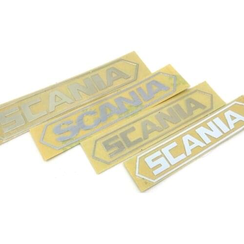 Model Truck Metal Logo Sticker For 1/14 Remote Control Car Tamiya Scania Tractor Trailer