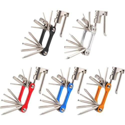 11 in 1 MTB Bike Repair Tools Kit Portable Multifunctional Maintenance Tool Repairing Wrench Chain Cutter Set Cycling Equipment