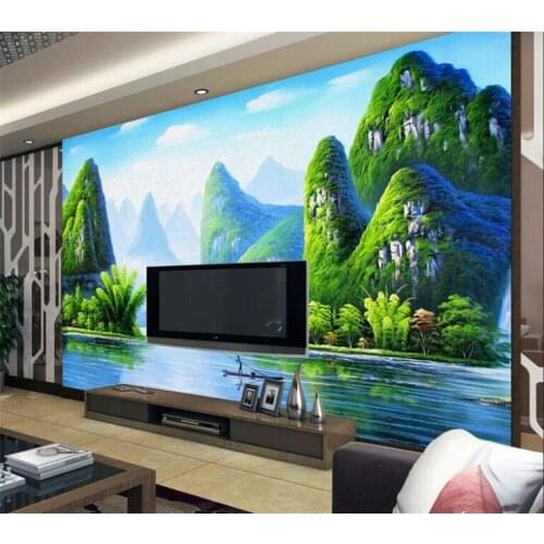 3D wallpaper custom photo mural landscape landscape lake background bedroom sofa TV wall paper home decoration