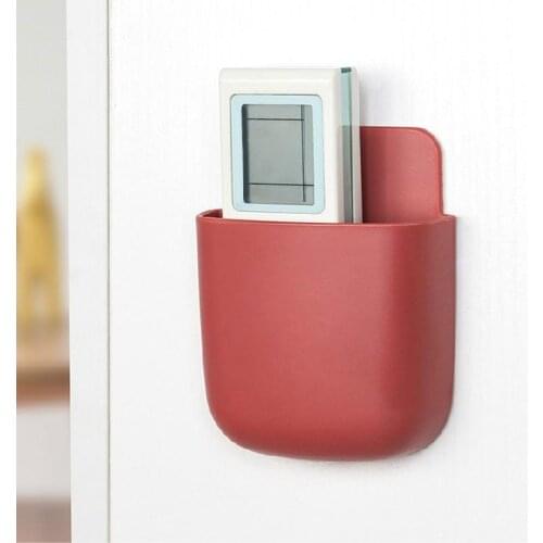 Ayevin Wall Mounted Storage Box Remote Control Storage Organizer Case For Air Conditioner TV Mobile Phone Plug Holder Stand Rack