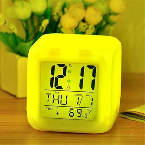 Desktop Alarm Clock Electronic Clock LED Luminous Digital Table Clock Kids Morning Clock Mute Calendar Clocks Table Decoration