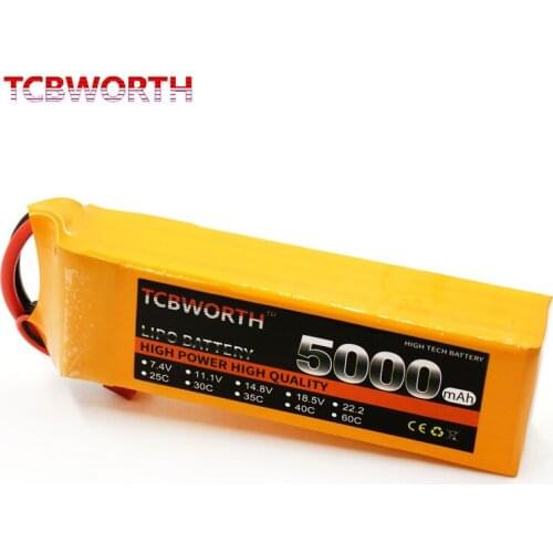 New Design Batteries 4S 14.8V 5000mAh 30C 40C 60C RC Toys LiPo Battery 4S For RC Airplane Quadrotor Helicopter Car Boat 4S LiPo