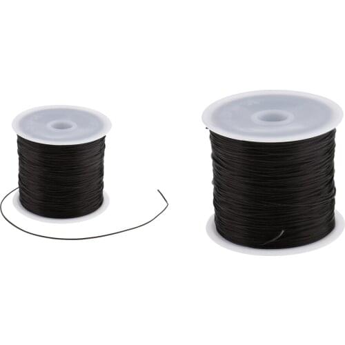 Professional Salon Hair Weave Sew Decoration Thread for Wig Weft Hair Extension,(Pack of 2,60M,Black)