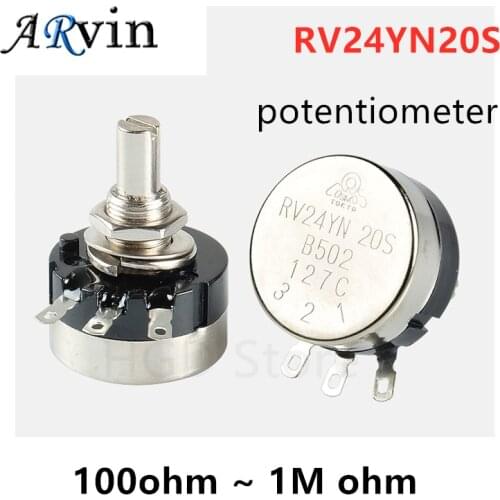 RV24YN20S 101 102 B103 104 105 201 202 203 204 254 302 303 501 502 503 504 5K 10K 100K 500K 200K 250K 1M 100 ohm Potentiometer