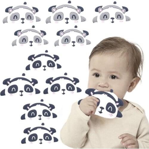 Cute Cartoon Panda Teether Beads Silicone Pacifier Non-toxic BPA Free Baby Infant Teething Soother Toys Baby Health Accessories