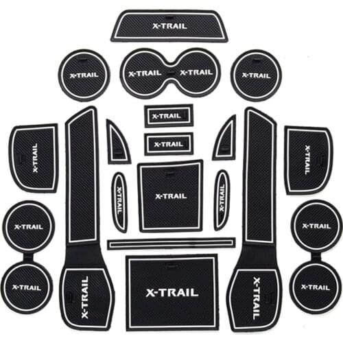 Gate slot pad For Nissan X-trail 2014-2020 Door Groove Mat Automotive interior Non-slip mats and dust mat red/blue/whit