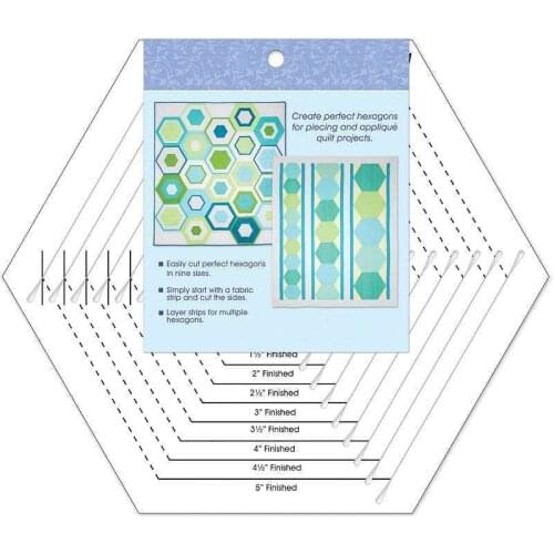 Create the perfect hexagons hexagon ruler for sewing machin #HM-782