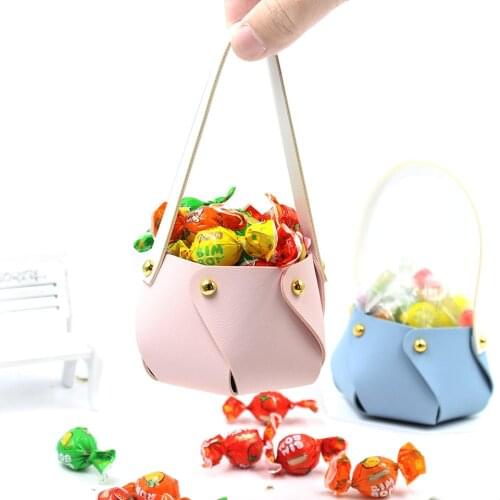 Candy Bag Leather Bag Shape Handbag Gift Bag Cookie Packaging Bag Kid Girl Christams Wedding Gift Bag Cosmetic Box Home decor