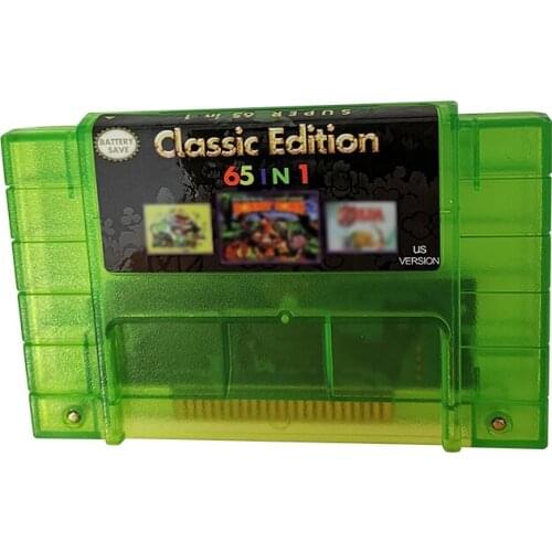 Super 65 in 1 Game Card Video Game for snes cartridge 16 BIT - NTSC US - With Fast Shipping