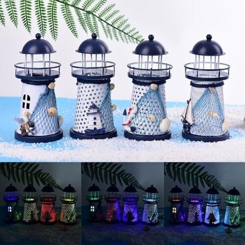 LED light metal lighthouse anchor mediterranean decorative home nautical decor