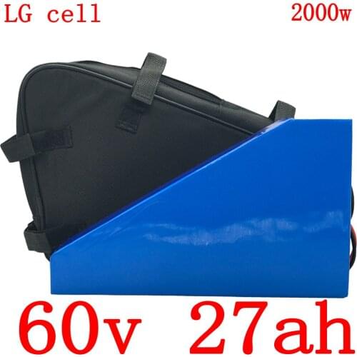 60V 1500W 2000W electric scooter battery 60v 27ah electric bicycle battery 60V 30AH Lithium ion battery use LG cell+5A charger