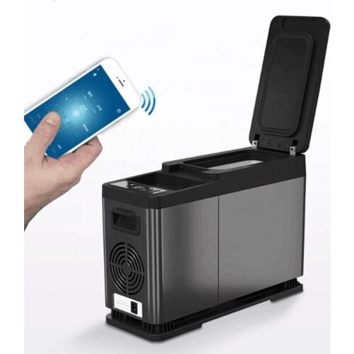 Advanced 8L car freezer mini refrigerator with mobile phone Wireless charging function and App