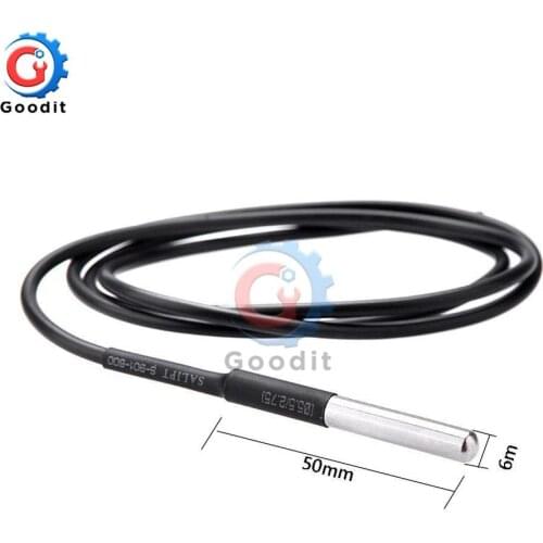 1M DS1820 Waterproof Temperature Sensor Stainless Steel Package DS18b20 Temperature Probe 18B20 For Arduino