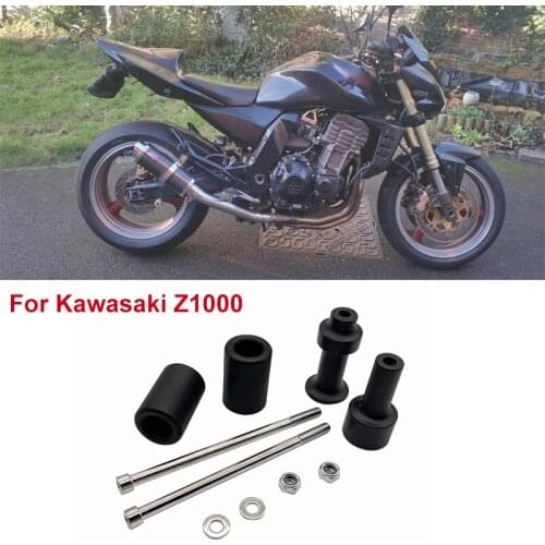 No Cut Motorcycle Accessories Frame Sliders Crash Falling Protection Engine Protector Block For Kawasaki Z1000 2003 - 2005 2006