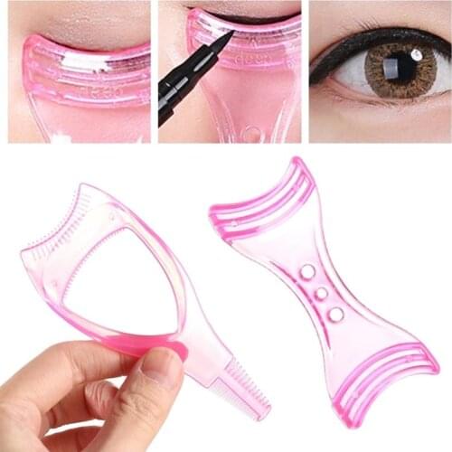 1pcs Makeup Eyeliner Pencil Template Stencil Kit Eyebrow Eyeliner Eyelash Assistant Aids Eye Liners Guide Card Mold Essential