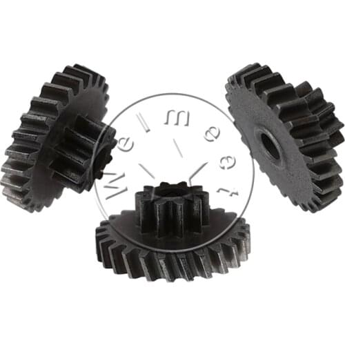 2PCS 0.5 Modulus 10T-25T Metal Gear Motor Shaft Reduction Iron Double Gear 2.5mm Hole#CWF
