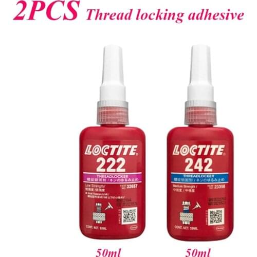 2PCS 50ml Loctite 222 242 Thread Locking Adhesive Threadlocking Agent High Strength Anaerobic Adhesive Glue Sealant 262 277 290