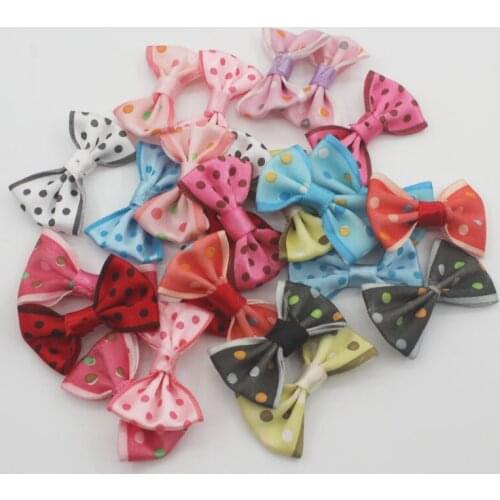 40pcs 3.5*2cm Petite Handmade Satin Ribbon Bow For DIY Crafting Baby Girls Hair Shoes Dress Clothes Scrapebooking Accessories