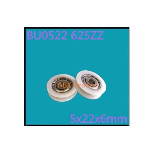 5mm U groove ball bearing window and door bearing 5x22x6mm Guide black Pulley Sealed Rail