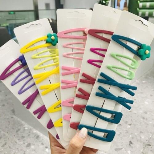 7Pcs/set Fashion Hair Clips BB Hairpin Candy Color Barrettes For Baby Children Women Girls Styling Hair Accessories Headwear
