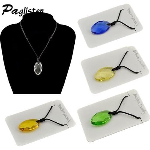 8 Colors Vintage Irregular Quartz Crystal Necklace Pendant For Women Choker crystal Rope Chain Necklace Fashion Jewelry